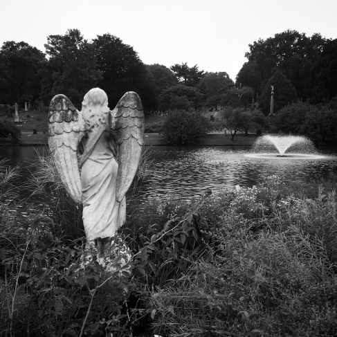 Angel and pond